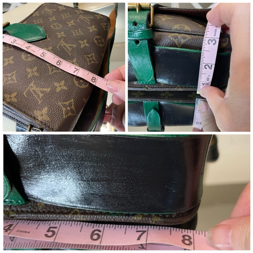 Louis Vuitton Cartouchiere MM Crossbody with COA (painted leather) - Picture 14 of 16